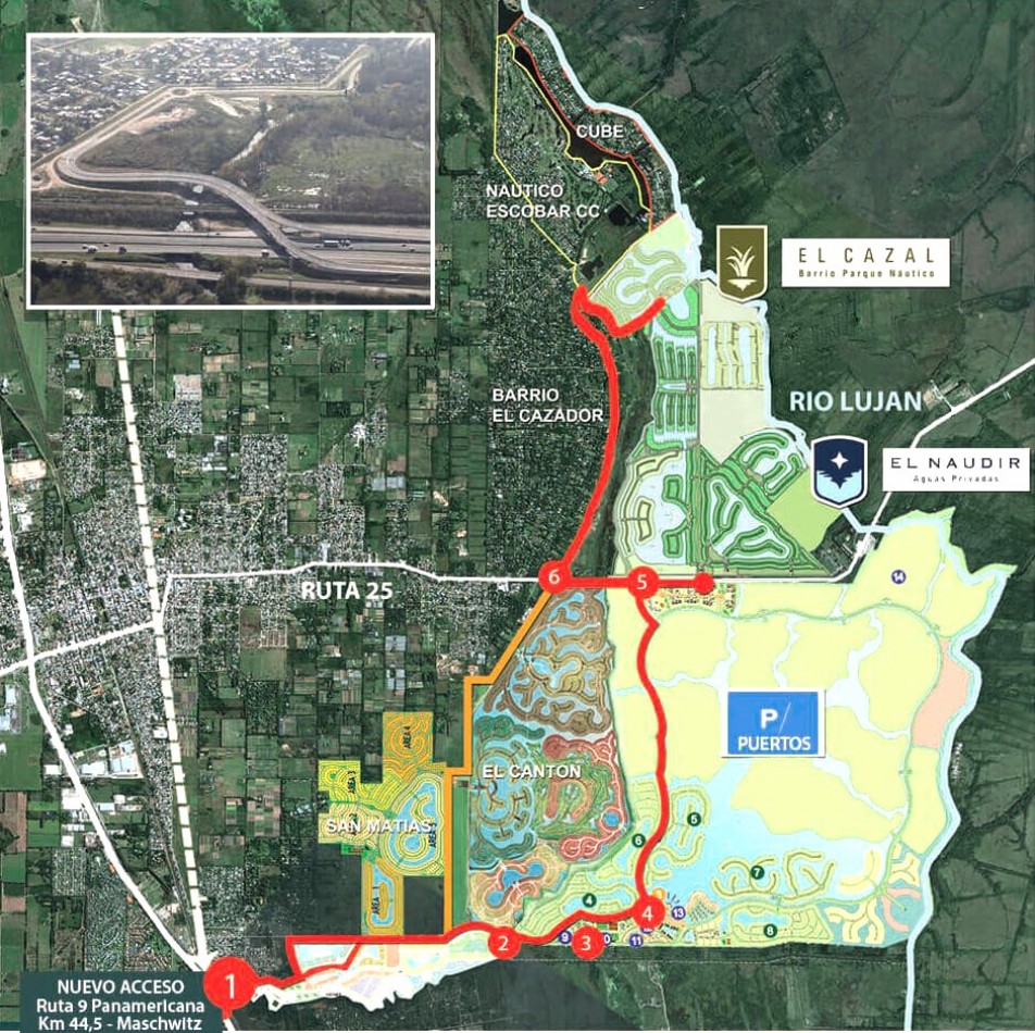 Unico Lote A La Laguna de 1093 m2 Barrio Nautico El Cazal - Escobar