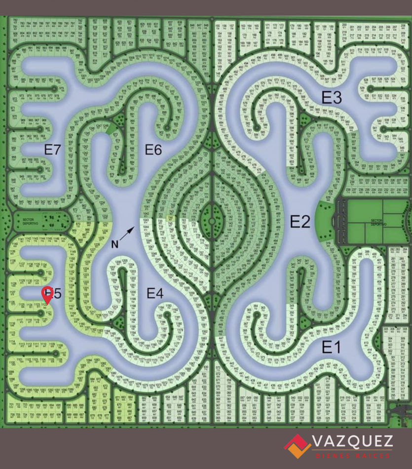 Lote a La Laguna en Barrio Santa Clara en  San Vicente